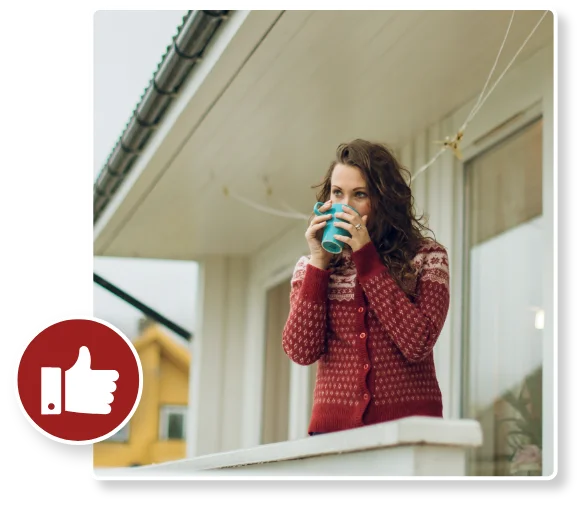 Zufriedene Kundin